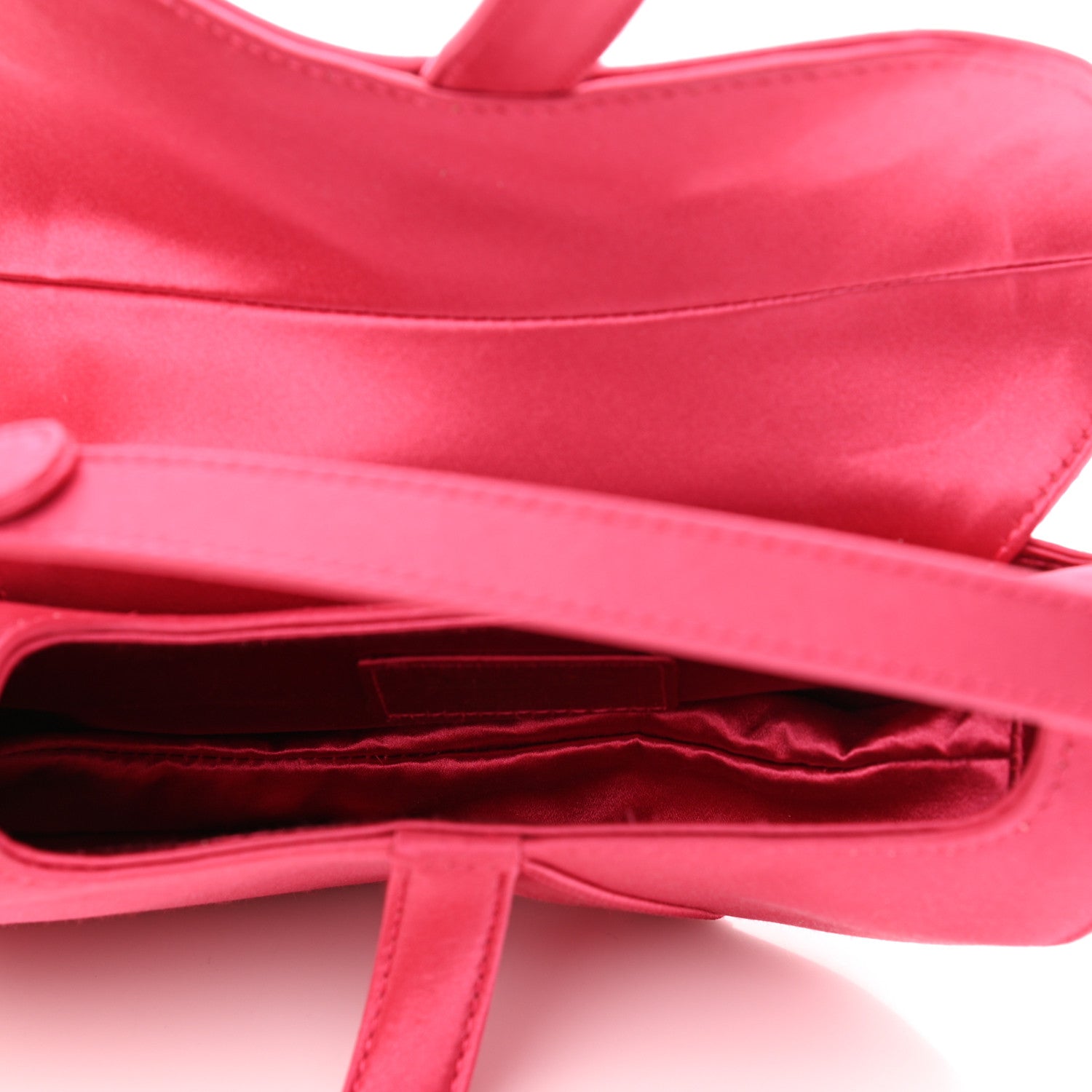 Christian Dior Satin Crystal Mini Saddle Bag Light Shock 5 of 9