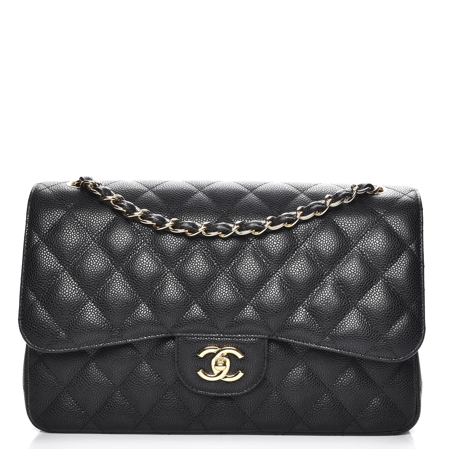 Chanel Caviar Quilted Jumbo Double Flap Black 1 of 8