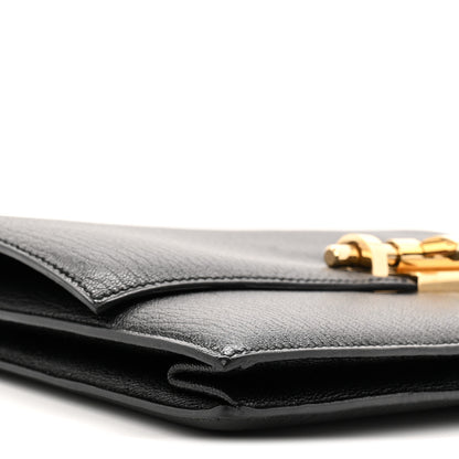 Hermes Chevre Mysore Verrou Clutch Black 9 of 11