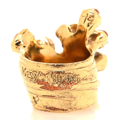 Saint Laurent Arty Dots Ring 50 5.5 Gold 3 of 4