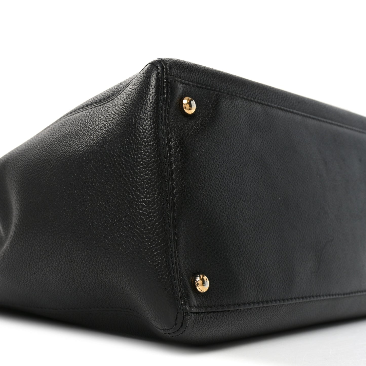 Calfskin Cerf Executive Shopper Tote Black