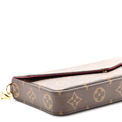 Louis Vuitton Monogram Pochette Felicie Chain Wallet Fuchsia 8 of 9