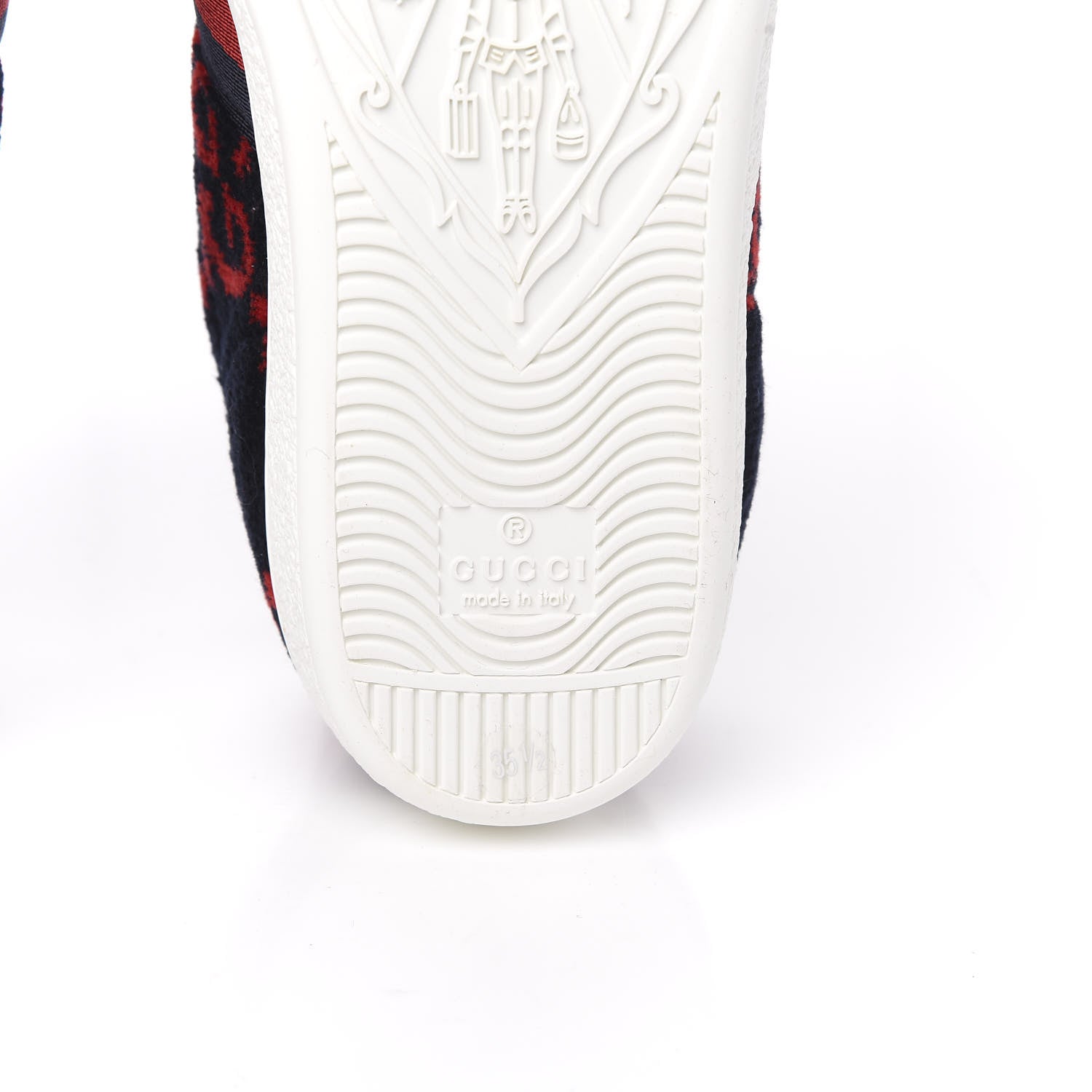 Gucci Terry Cloth GG Monogram Web Womens Ace Sneakers 35.5 Blue Red 7 of 10