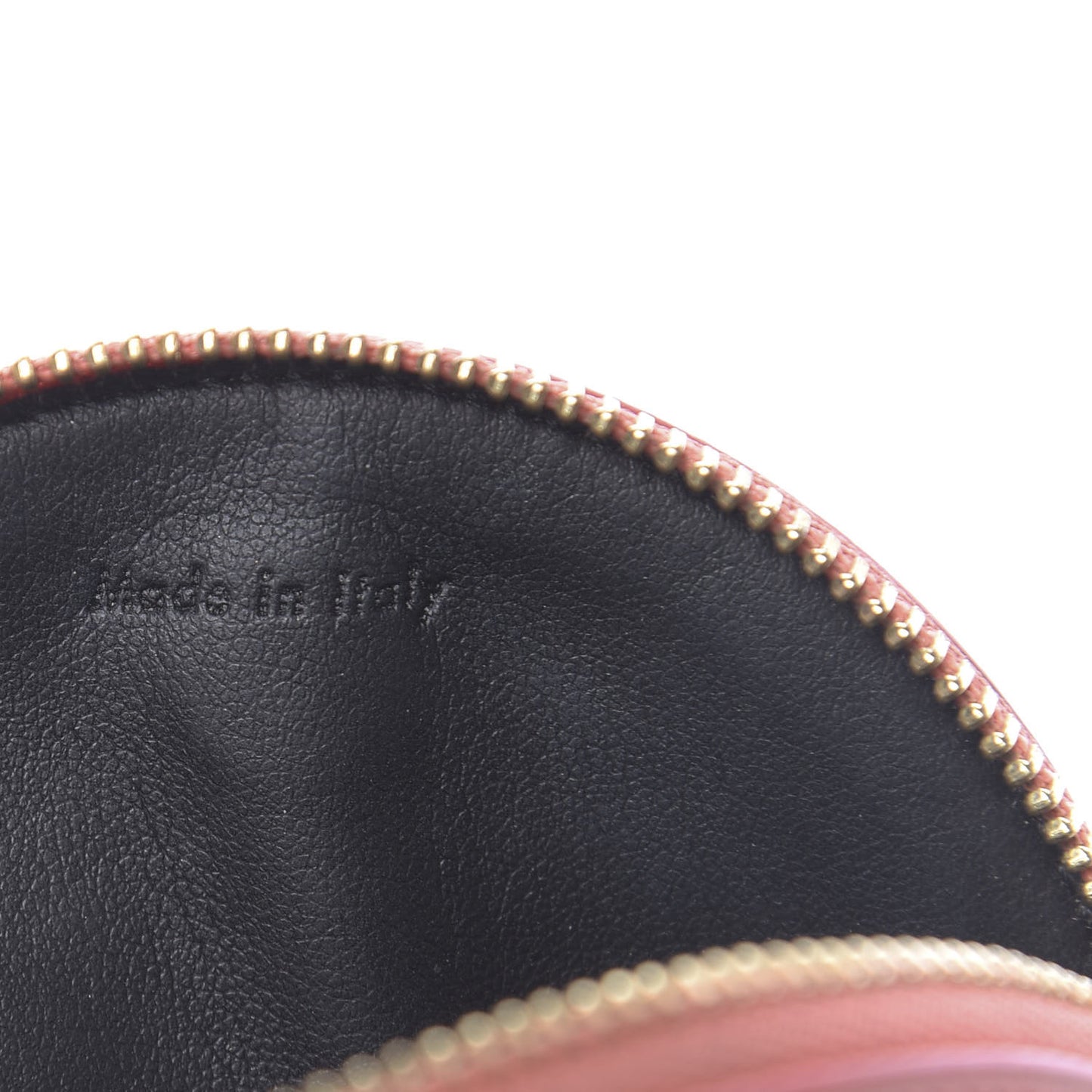 Smooth Calfskin Round Zip Coin Purse Pink