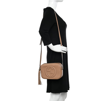 Gucci Pebbled Calfskin Small Soho Disco Bag Camelia 2 of 10