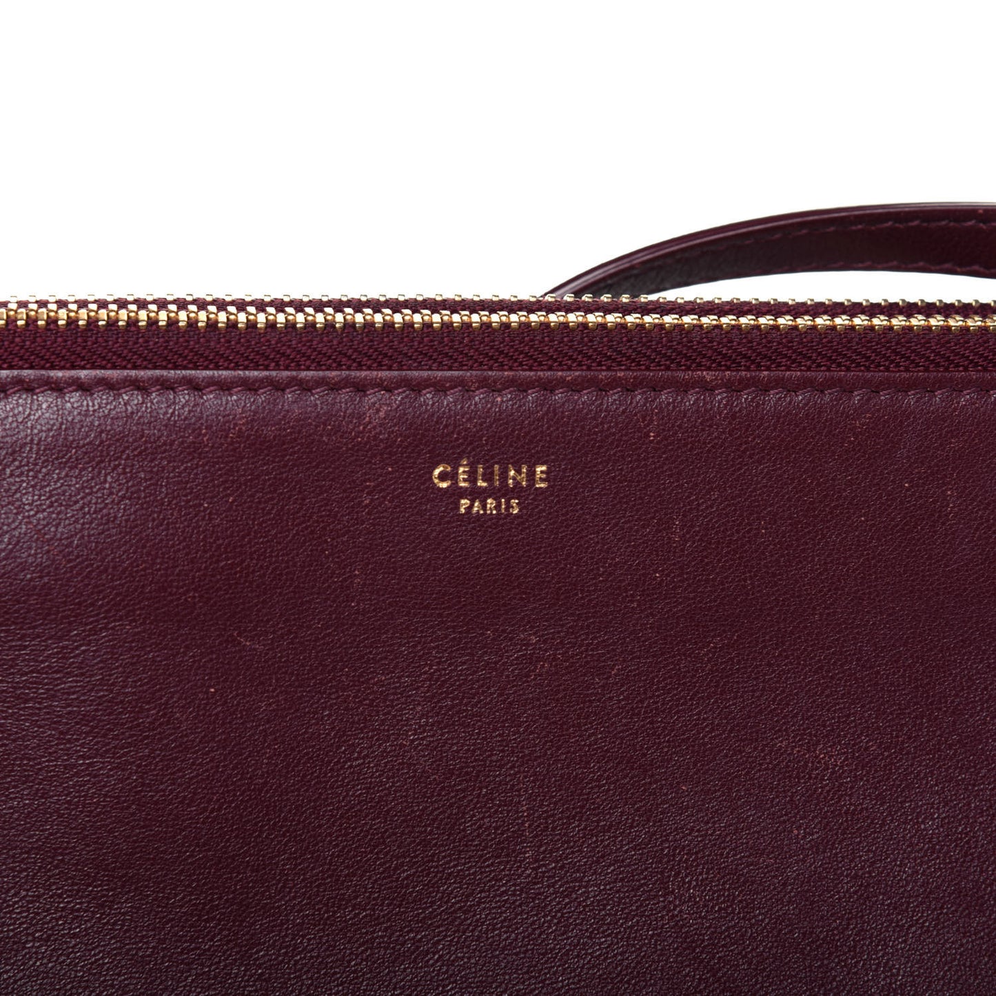 Lambskin Large Trio Crossbody Bag Burgundy