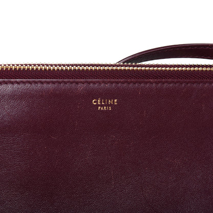 Celine Lambskin Large Trio Crossbody Bag Burgundy 15 of 21