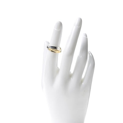 Tiffany Sterling Silver 18K Yellow Gold 1837 Interlocking Circles Ring 54 6.75 2 of 4