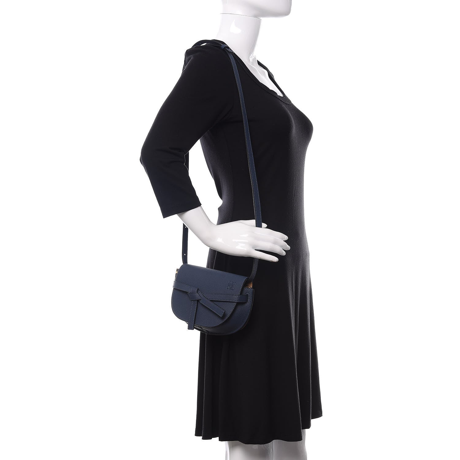 Loewe Pebble Grain Calfskin Mini Gate Dual Bag Ocean 2 of 9