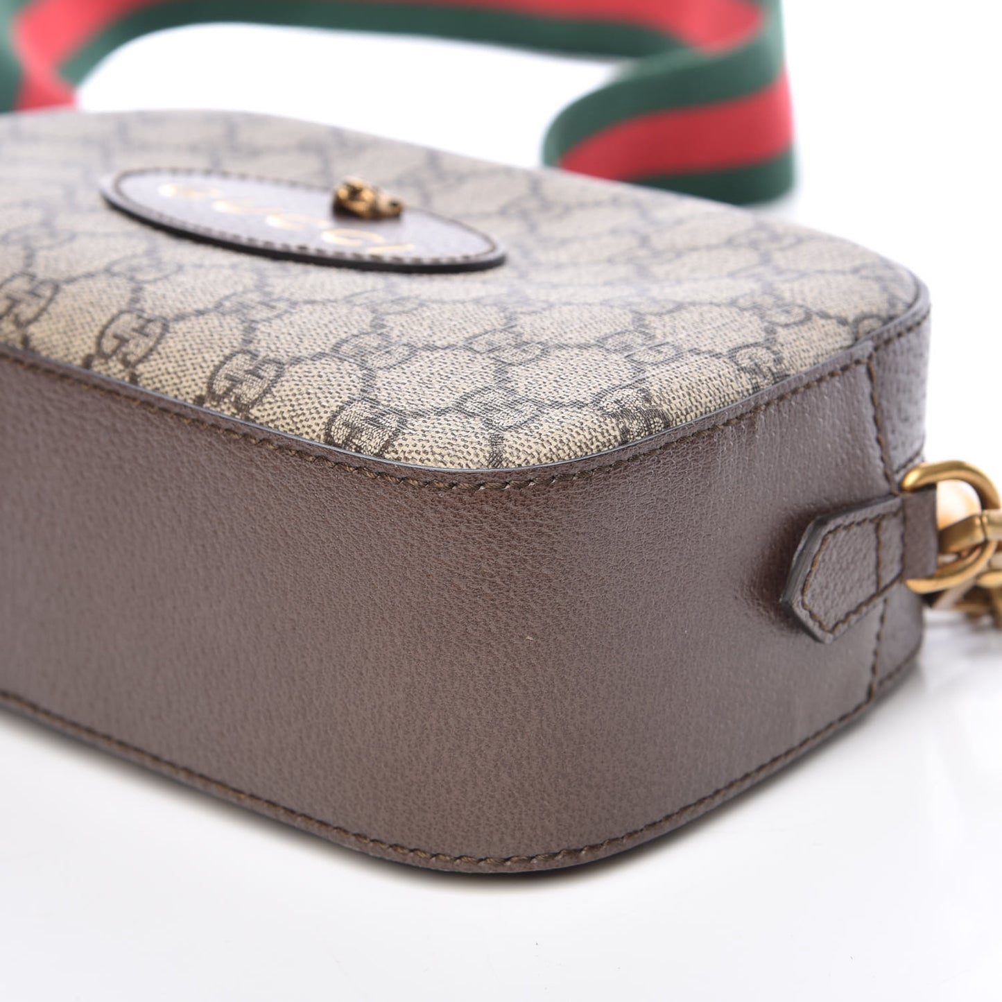 GG Supreme Monogram Web Neo Vintage Shoulder Bag Beige New Acero Crop