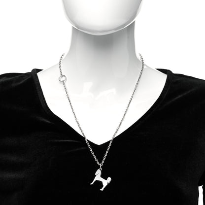 Hermes Palladium Panache Pendant Necklace 2 of 5