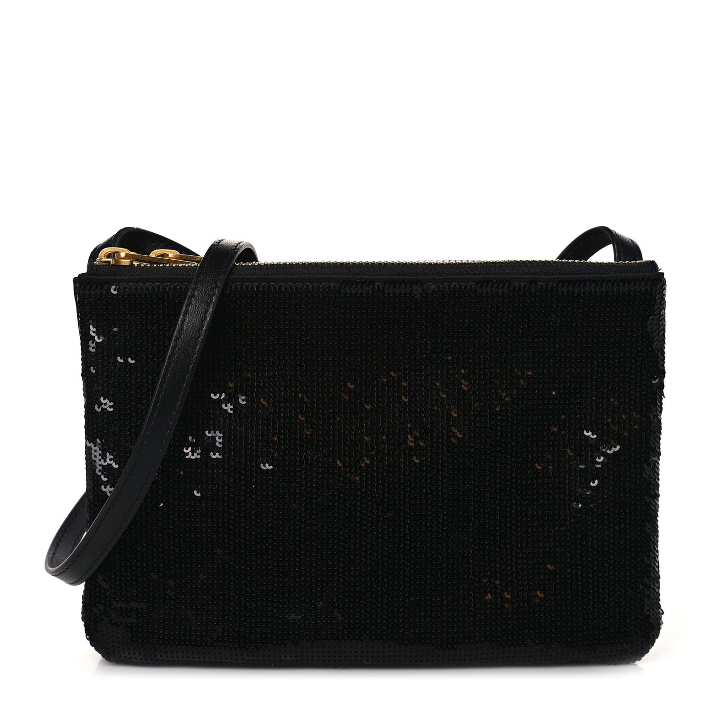 Sequin Small Trio Crossbody Bag Black