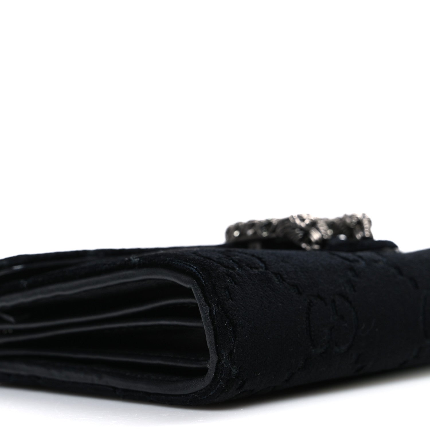 Gucci Velvet GG Monogram Mini Dionysus Chain Wallet Black 9 of 11