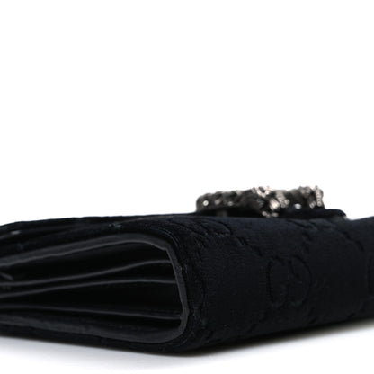 Gucci Velvet GG Monogram Mini Dionysus Chain Wallet Black 9 of 11