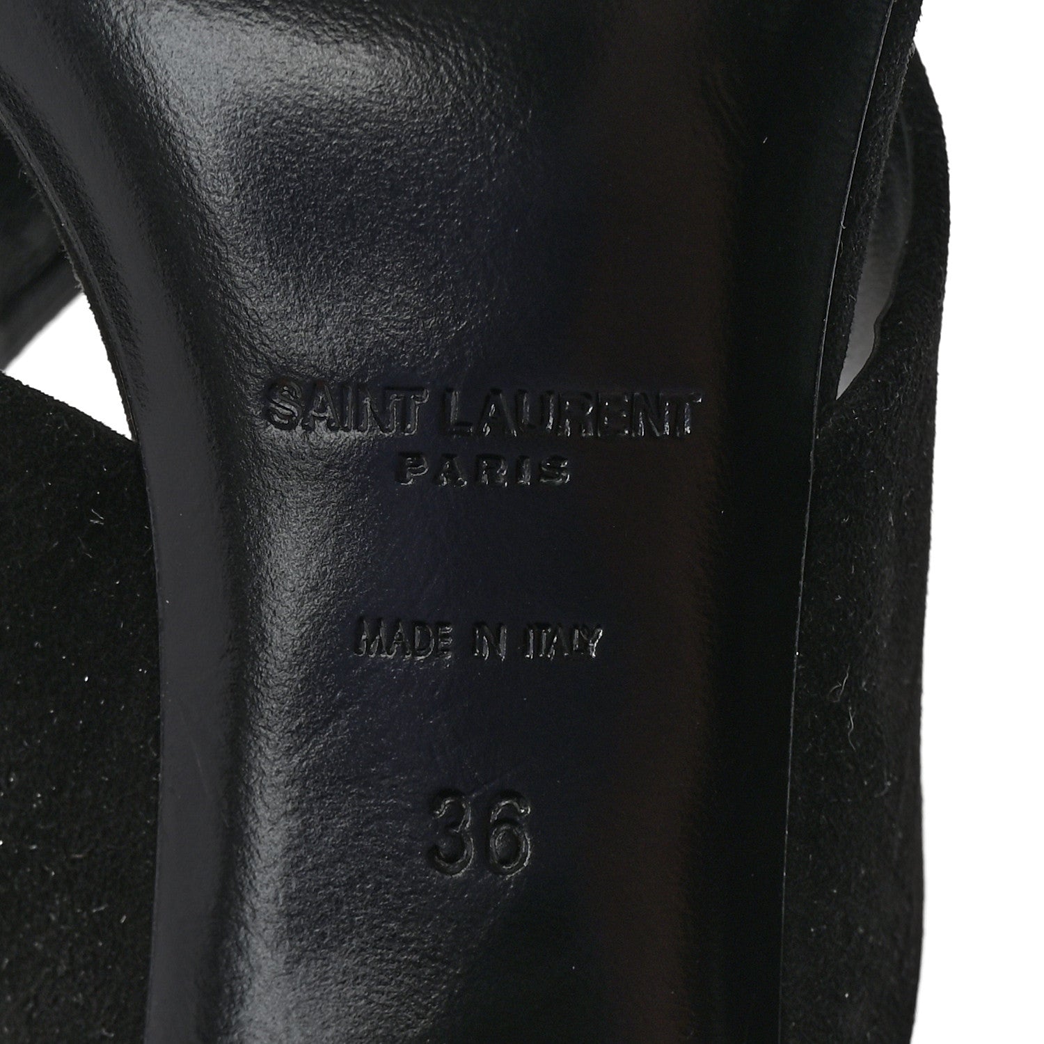 Saint Laurent Suede LouLou 70 Mule Sandals 36 Black 6 of 9