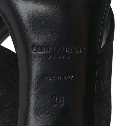 Saint Laurent Suede LouLou 70 Mule Sandals 36 Black 6 of 9