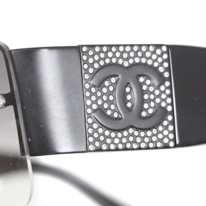 Chanel Crystal CC Logo Sunglasses 4117 B Black 8 of 12