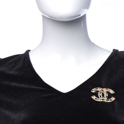 Chanel Chain CC Brooch Pin Light Gold 3 of 6