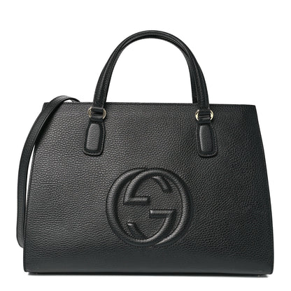 Gucci Dollar Calfskin Large Soho Top Handle Satchel Black 1 of 13