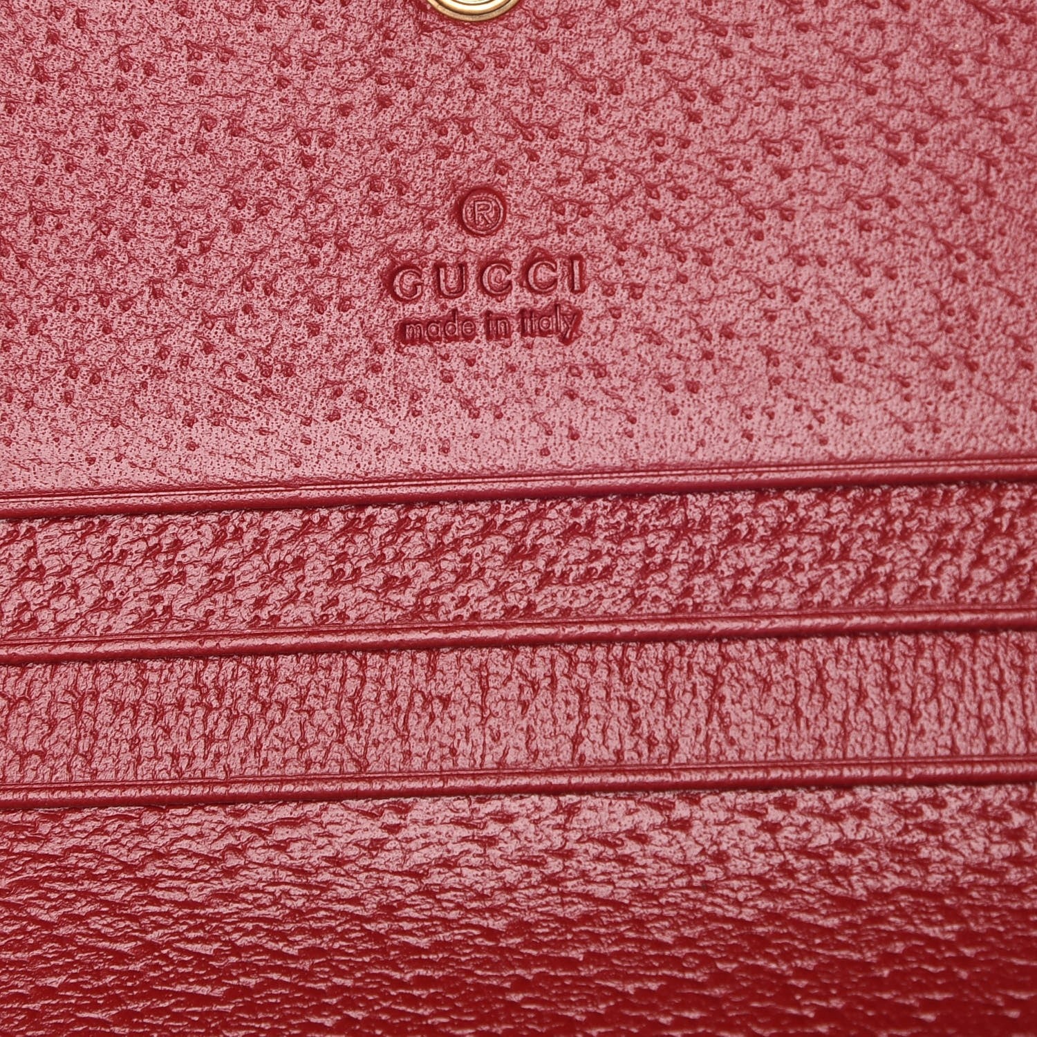Gucci GG Supreme Monogram Queen Margaret Card Case Red 6 of 7