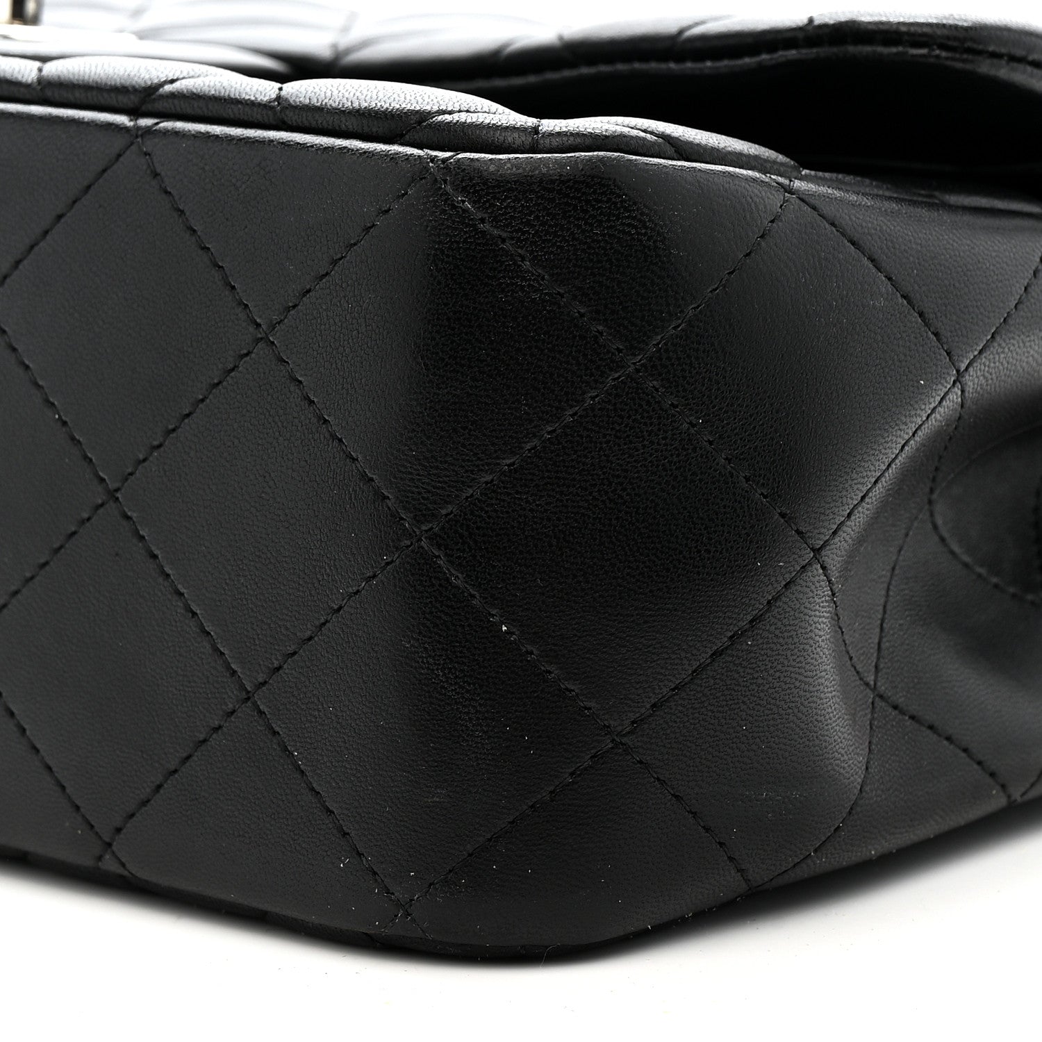 Chanel Lambskin Quilted Jumbo Double Flap Black 10 of 14