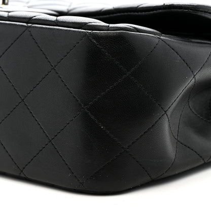Chanel Lambskin Quilted Jumbo Double Flap Black 10 of 14