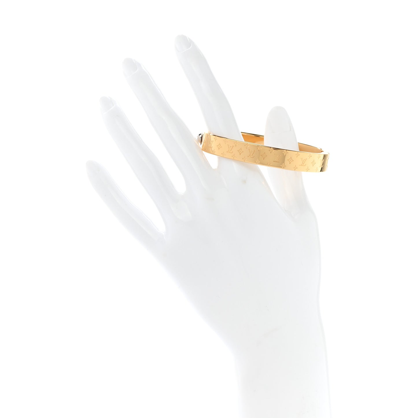 Brass Monogram Nanogram Cuff S Gold