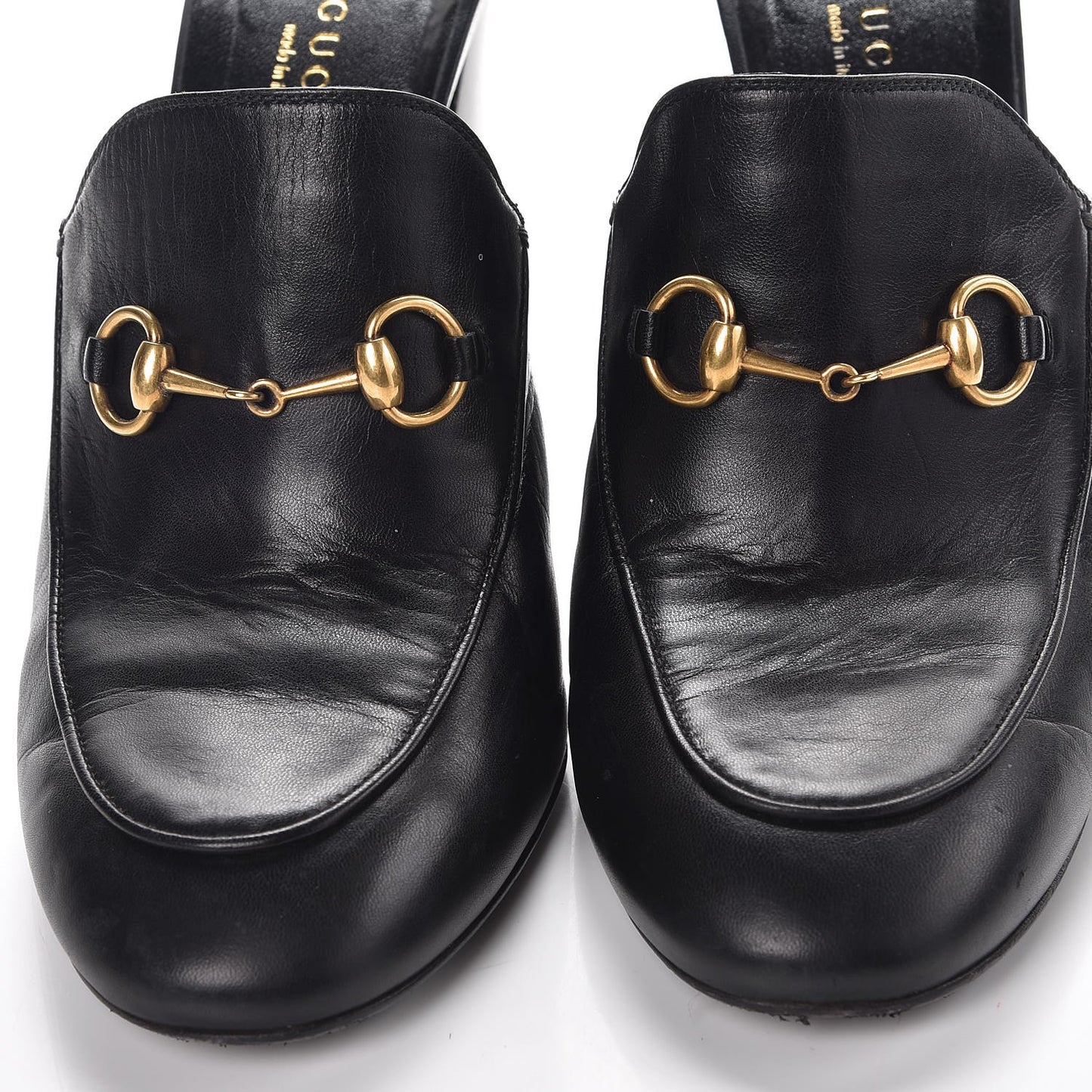 Malaga Kid Horsebit Princetown High Heel Mules 40 Black