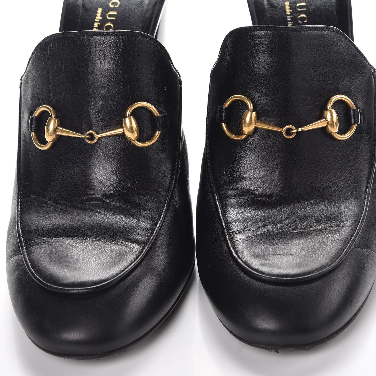 Gucci Malaga Kid Horsebit Princetown High Heel Mules 40 Black 10 of 11