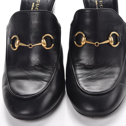 Gucci Malaga Kid Horsebit Princetown High Heel Mules 40 Black 10 of 11