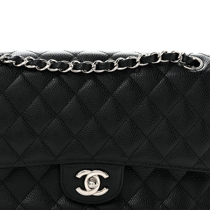 Chanel Caviar Quilted Medium Double Flap Black 9 of 14