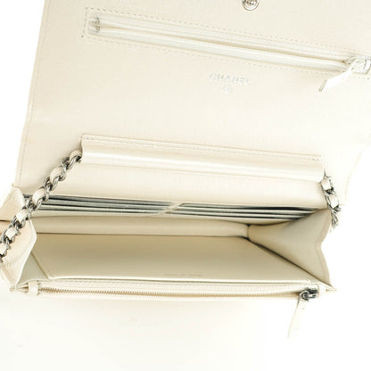 Chanel Metallic Calfskin Lucky Charms Casino 2.55 Reissue Wallet On Chain WOC Ivory 5 of 8