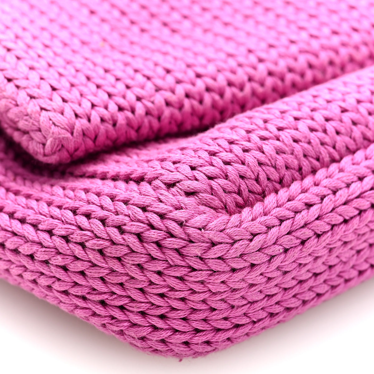Fendi Wool Crochet Knit FF Pochette Pink 8 of 9