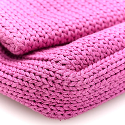 Fendi Wool Crochet Knit FF Pochette Pink 8 of 9