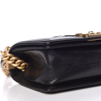 Chanel Crumpled Calfskin Small Boy Flap Black 8 of 10