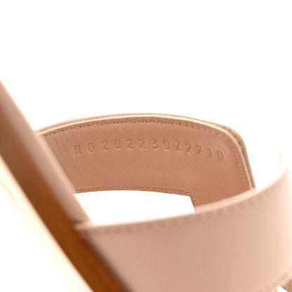 Hermes Box Calfskin Oran Sandals 39.5 Bois De Santal 8 of 8