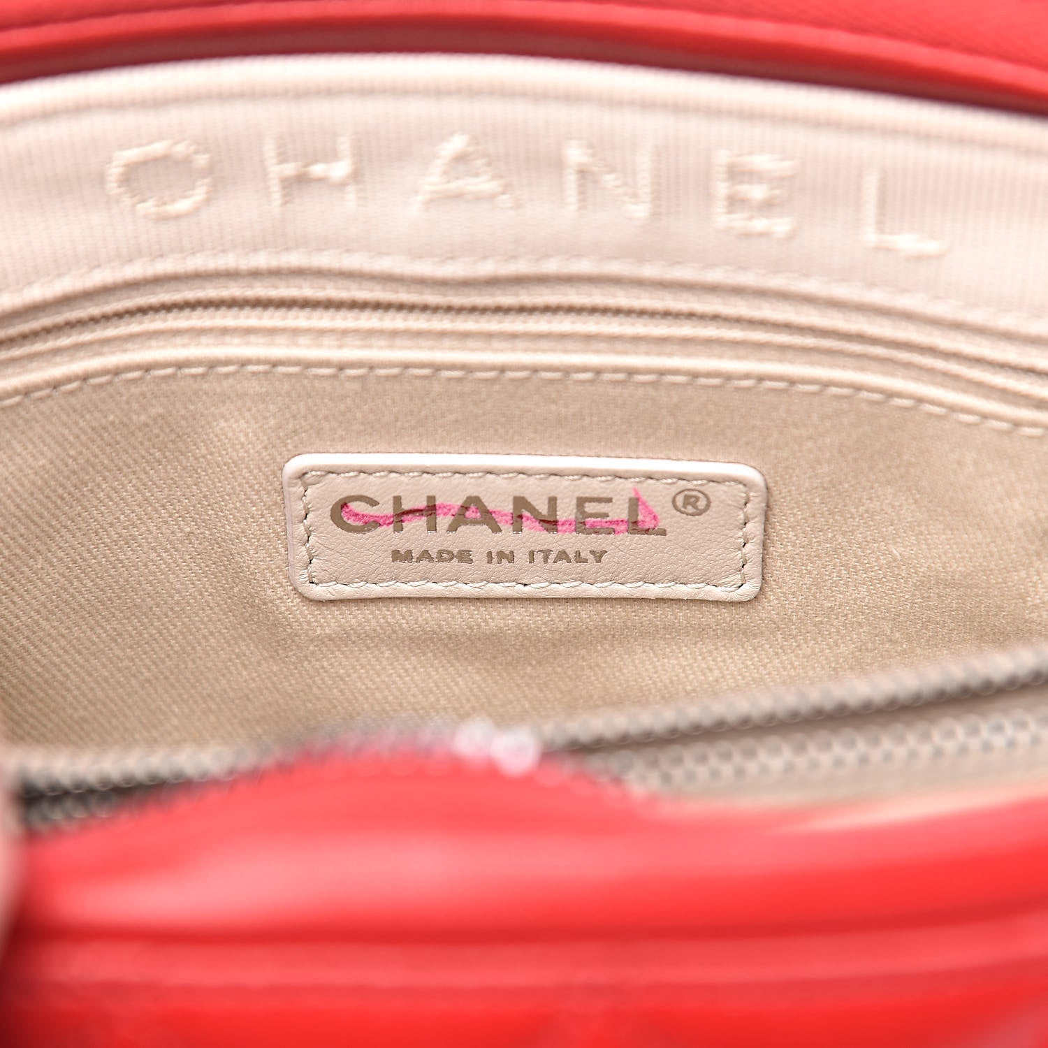 Chanel Shiny Sheepskin Quilted Small Shopping Tote Red 6 of 10