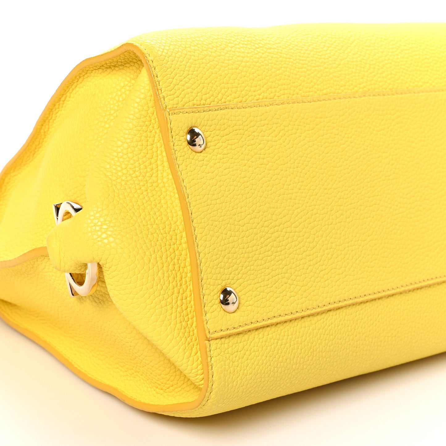 Calfskin Sofia Gancini Satchel Yellow