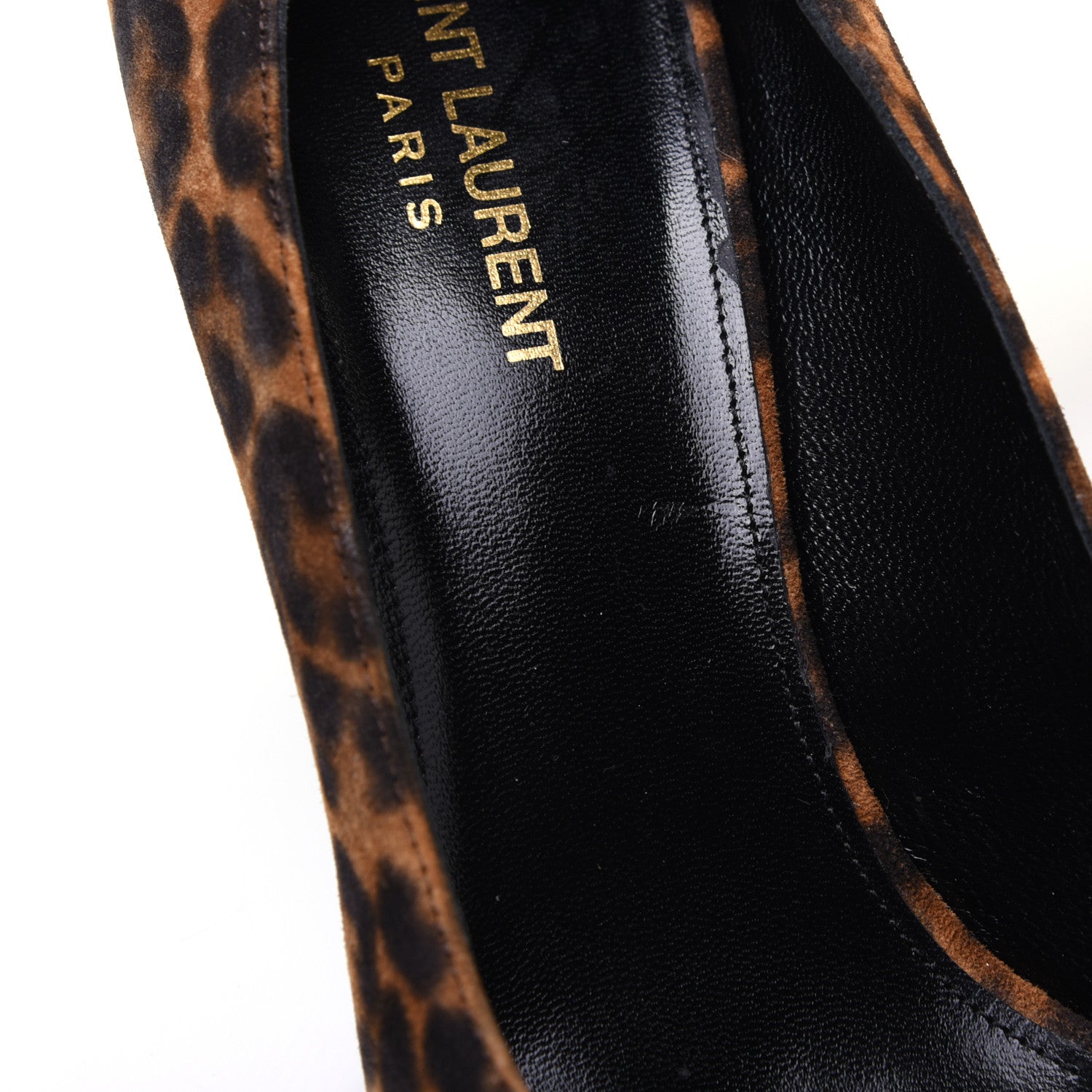 Saint Laurent Suede Leopard Printed Anja Pumps 40 Natural Coffee 11 of 13