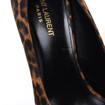 Saint Laurent Suede Leopard Printed Anja Pumps 40 Natural Coffee 11 of 13