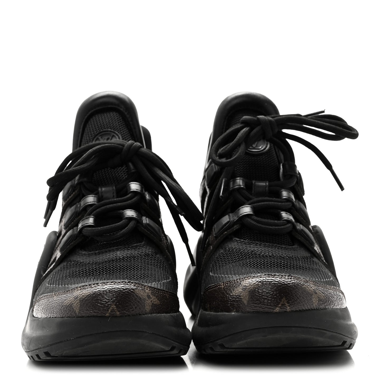 Calfskin Patent Monogram LV Archlight Sneakers 38 Black
