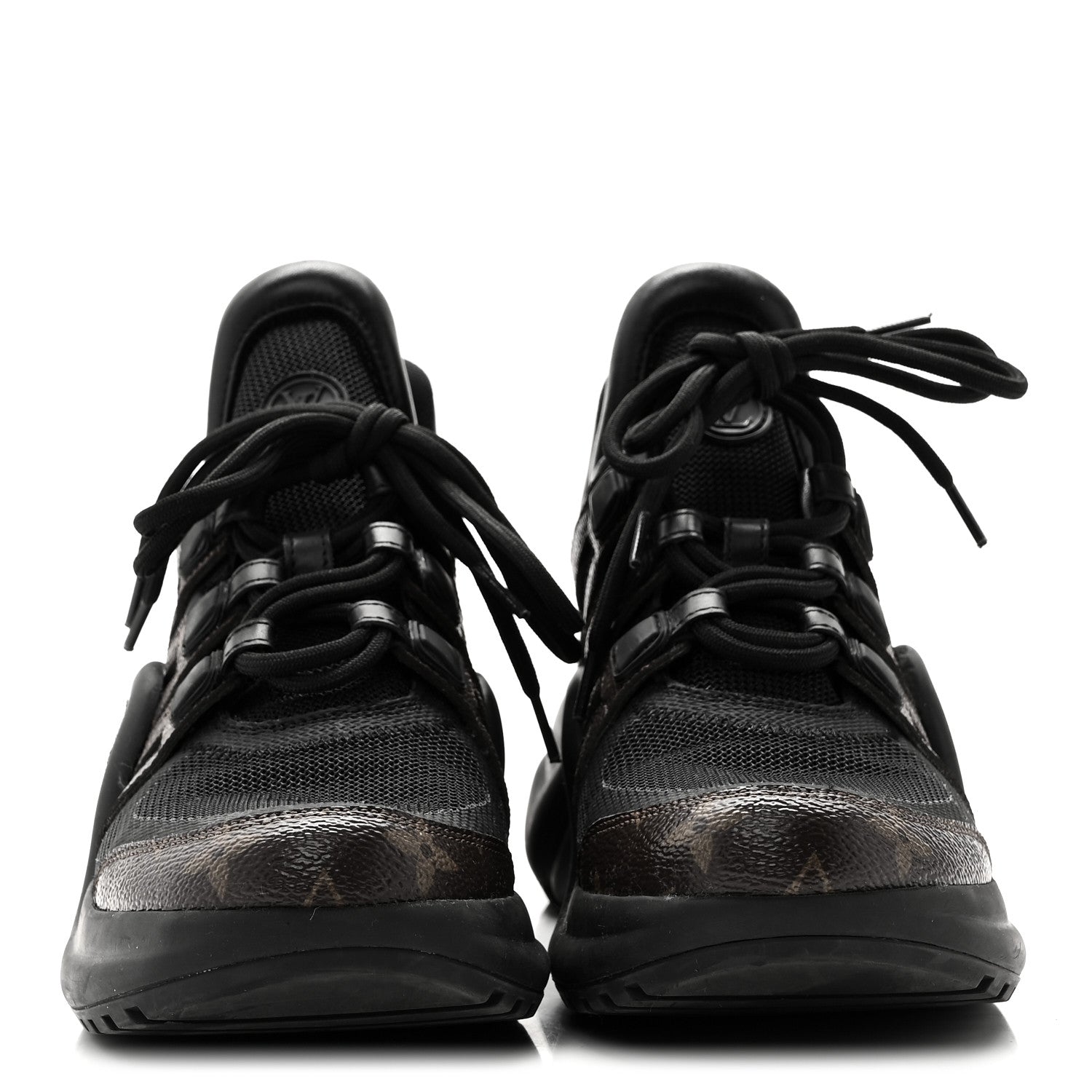 Louis Vuitton Calfskin Patent Monogram LV Archlight Sneakers 38 Black 2 of 8