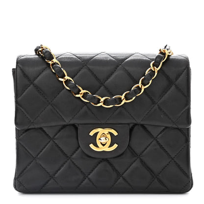 Chanel Lambskin Quilted Mini Square Flap Black 1 of 10