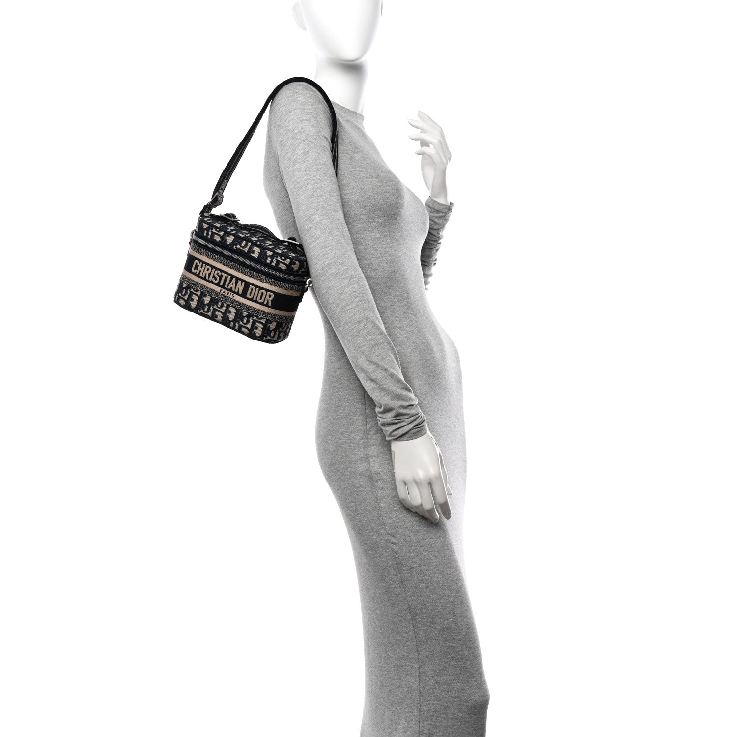 Christian Dior Oblique Small Diortravel Vanity Case With Shoulder Strap Blue 2 of 9