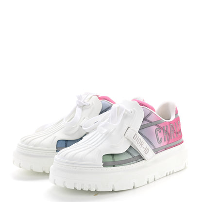 Christian Dior Nylon Shaded Dior-ID Platform Sneakers 39 Multicolor Framboise 3 of 8