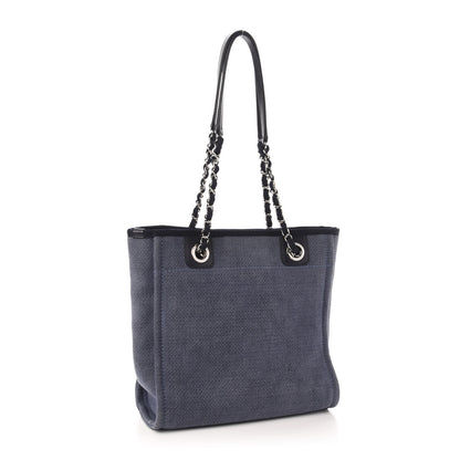 Chanel Canvas Mini Deauville Tote Denim Blue 3 of 10