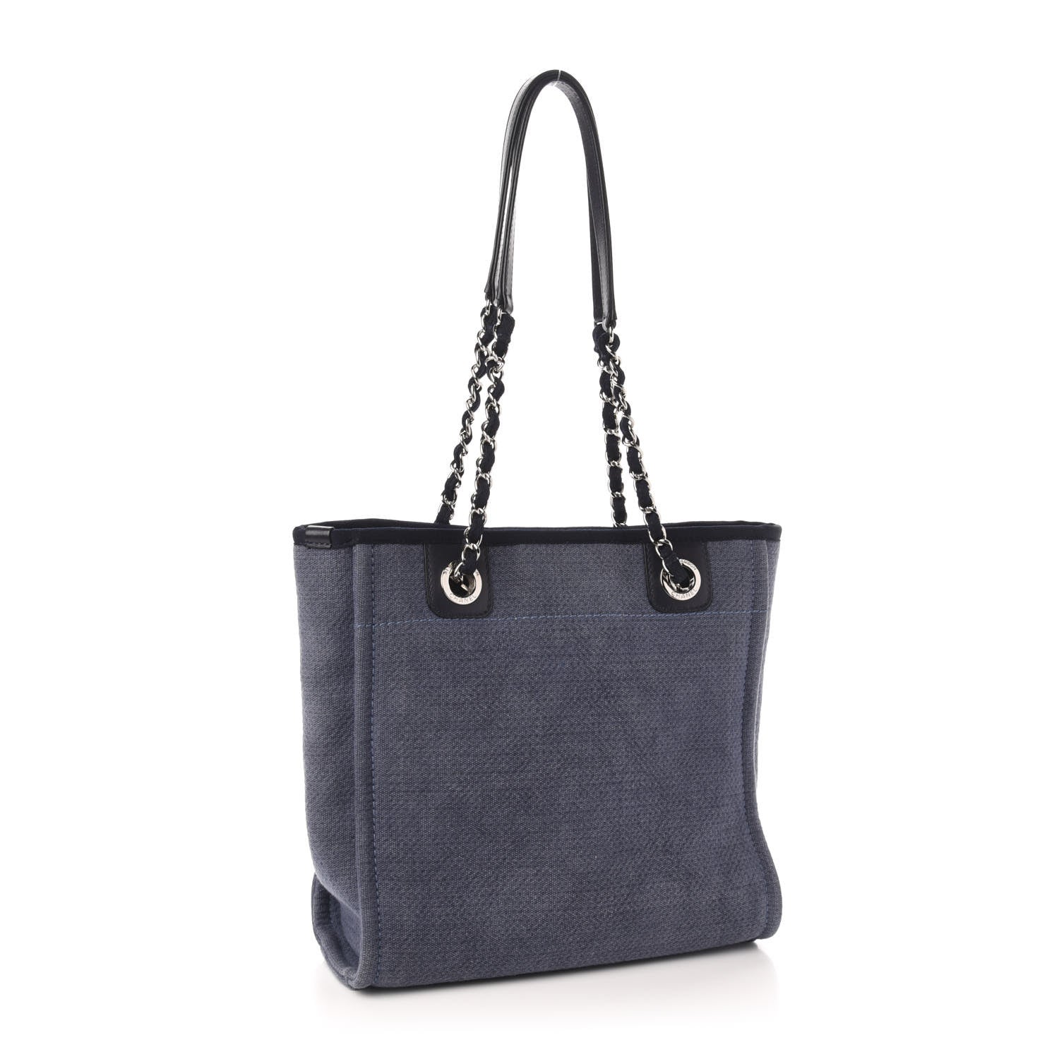 Chanel Canvas Mini Deauville Tote Denim Blue 3 of 10