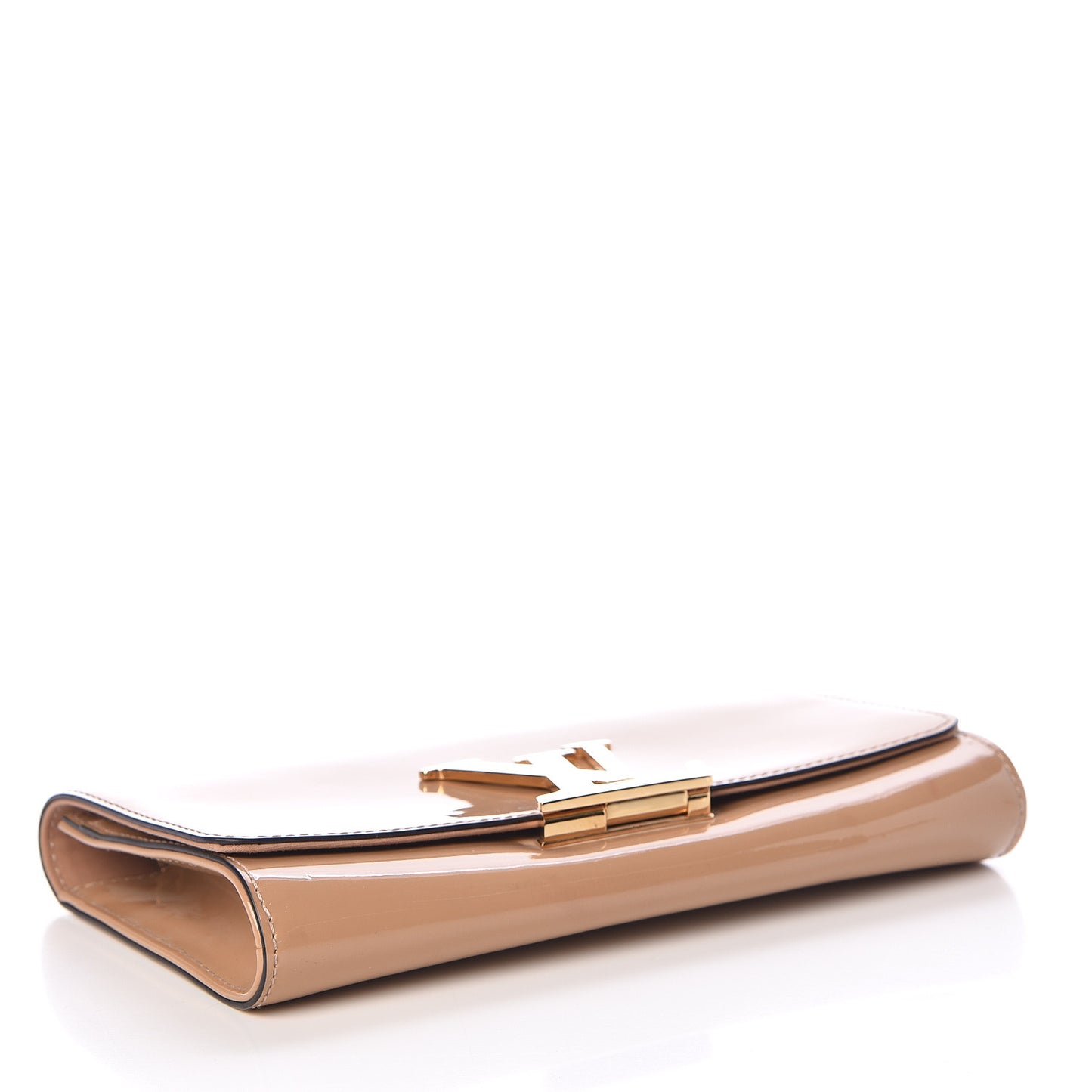 Patent Louise Clutch Nude