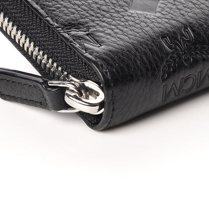 MCM Calfskin Ottomar Monogram Klara Zip Wallet Black 9 of 11