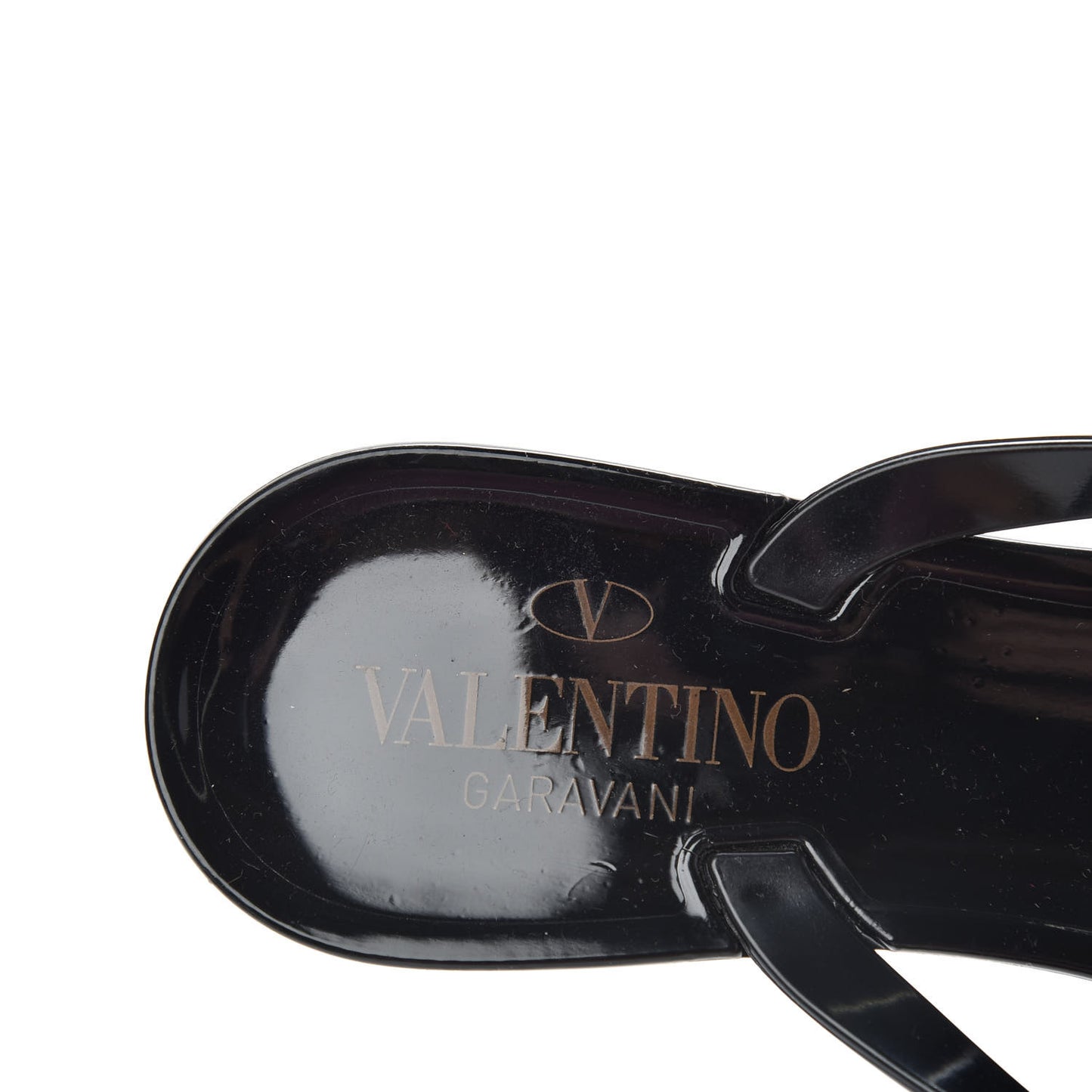 PVC Jelly Rockstud Bow Thong Sandals 37 Black